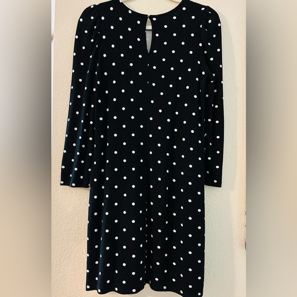 Women Old Navy Polka dot long sleeves dress. Size S. Black and White polka dots - Picture 3 of 10